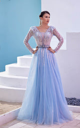 2 of 3 Modessa Couture M20362 Blue
