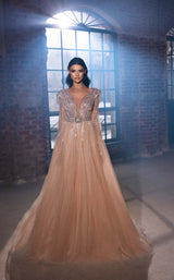 1 of 3 Modessa Couture M20362 Salmon