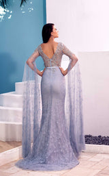 4 of 4 Modessa Couture M20363 Blue-Fog