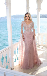 2 of 4 Modessa Couture M20363 Misty-Rose