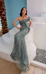5 of 6 Modessa Couture M22402 Aegean-Teal