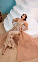 3 of 4 Modessa Couture M22403 Gold