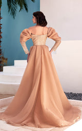 4 of 4 Modessa Couture M22403 Gold