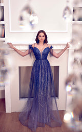 2 of 4 Modessa Couture M22404 Ash-Blue