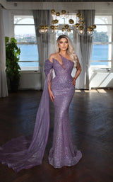 2 of 3 Modessa Couture M22405 Lilac-Marble