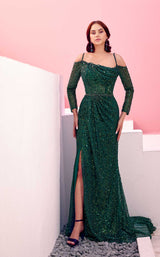 2 of 3 Modessa Couture M22406 Dark-Green