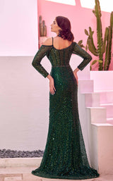 3 of 3 Modessa Couture M22406 Dark-Green