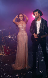 3 of 3 Modessa Couture M23509 Gold