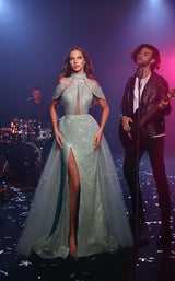 1 of 4 Modessa Couture M23513 Light-Green