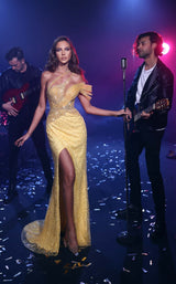 1 of 3 Modessa Couture M23514 Yellow