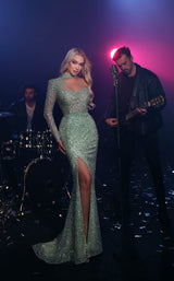 1 of 3 Modessa Couture M23518 Frosty-Green