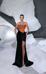 2 of 8 Modessa Couture M24604 Black-Orange