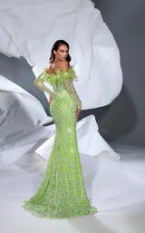 4 of 4 Modessa Couture M24605 Lime Green