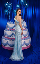 4 of 4 Modessa Couture M24613 Light Blue