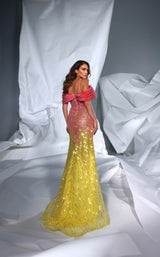 5 of 5 Modessa Couture M24633 Fuchsia Yellow