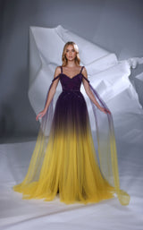 2 of 8 Modessa Couture M24644 Purple/Yellow