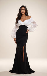 2 of 4 Modessa Couture MO26703 Black/Ivory