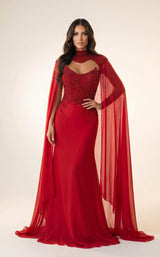 2 of 2 Modessa Couture MO26705 Maroon