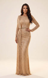 2 of 2 Modessa Couture MO26712 Champagne/Gold