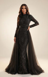 1 of 2 Modessa Couture MO26713 Black