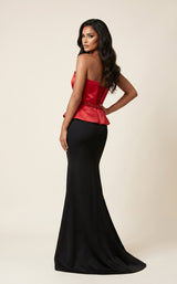4 of 4 Modessa Couture MO26716 Red/Black