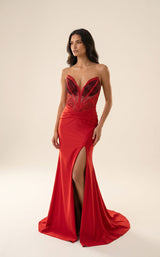 2 of 2 Modessa Couture MO26721 Red/Black