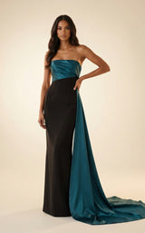 2 of 2 Modessa Couture MO26731 Black/Teal