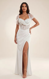 1 of 2 Modessa Couture MO26734 Off-White