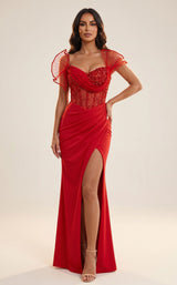 2 of 2 Modessa Couture MO26734 Red