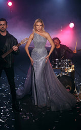 3 of 3 Modessa Couture M23533 Silver/Blue