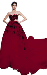 2 of 4 MNM Couture N0137 Burgundy