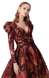 2 of 2 MNM Couture N0266 Burgundy