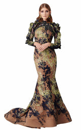 1 of 2 MNM Couture N0268 Navy-Lime