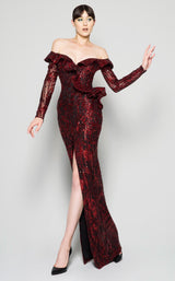 2 of 5 MNM Couture N0363 Burgundy