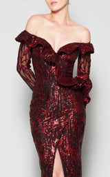 4 of 5 MNM Couture N0363 Burgundy