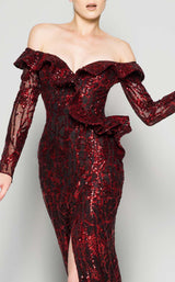 5 of 5 MNM Couture N0363 Burgundy