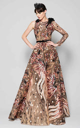 1 of 3 MNM Couture N0371 Gold