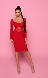 1 of 6 Nicoletta NP167 Dress Red