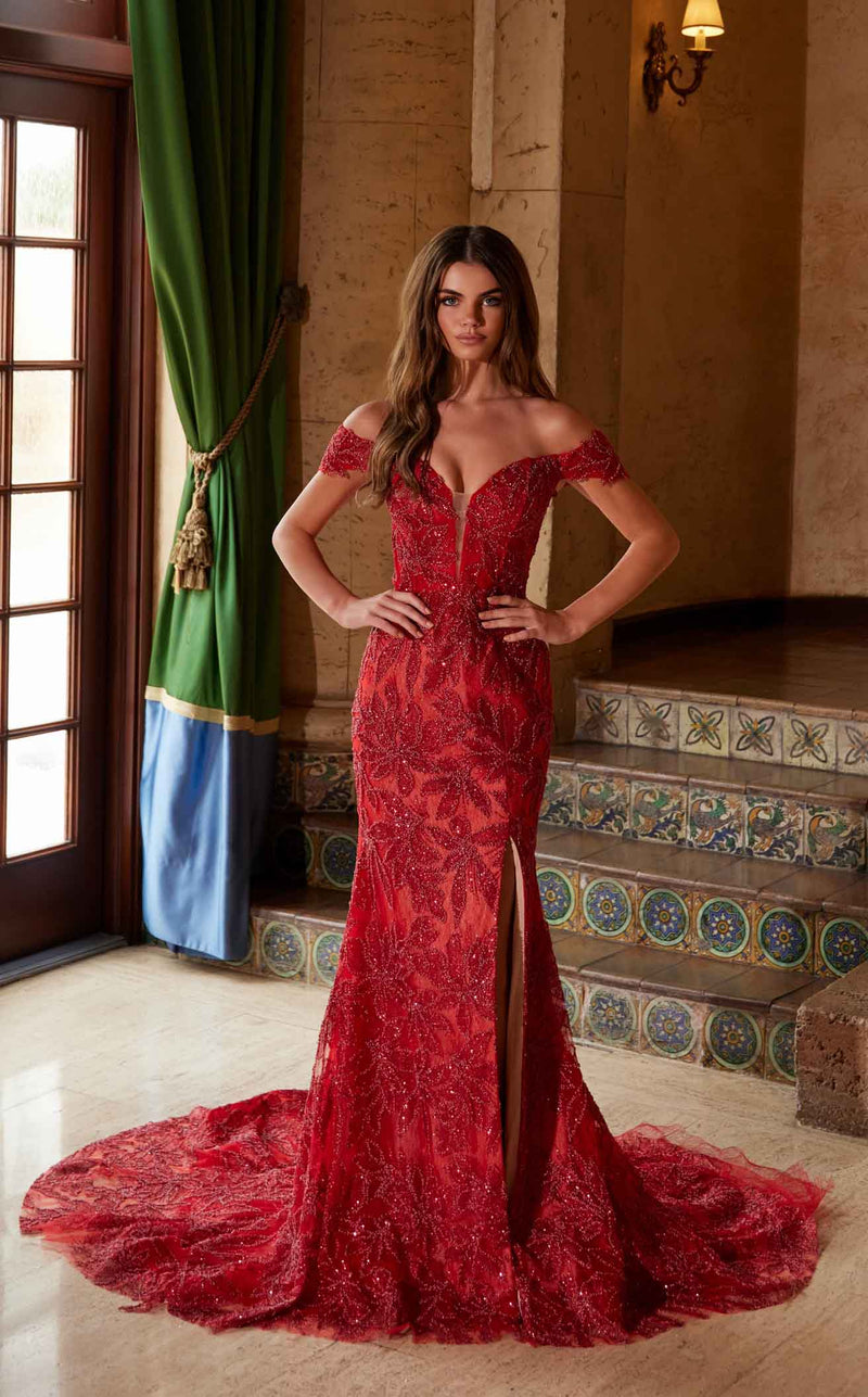 nox anabel red dress Nox Anabel H1883 A Line Long Formal Corset Evening Prom Dress