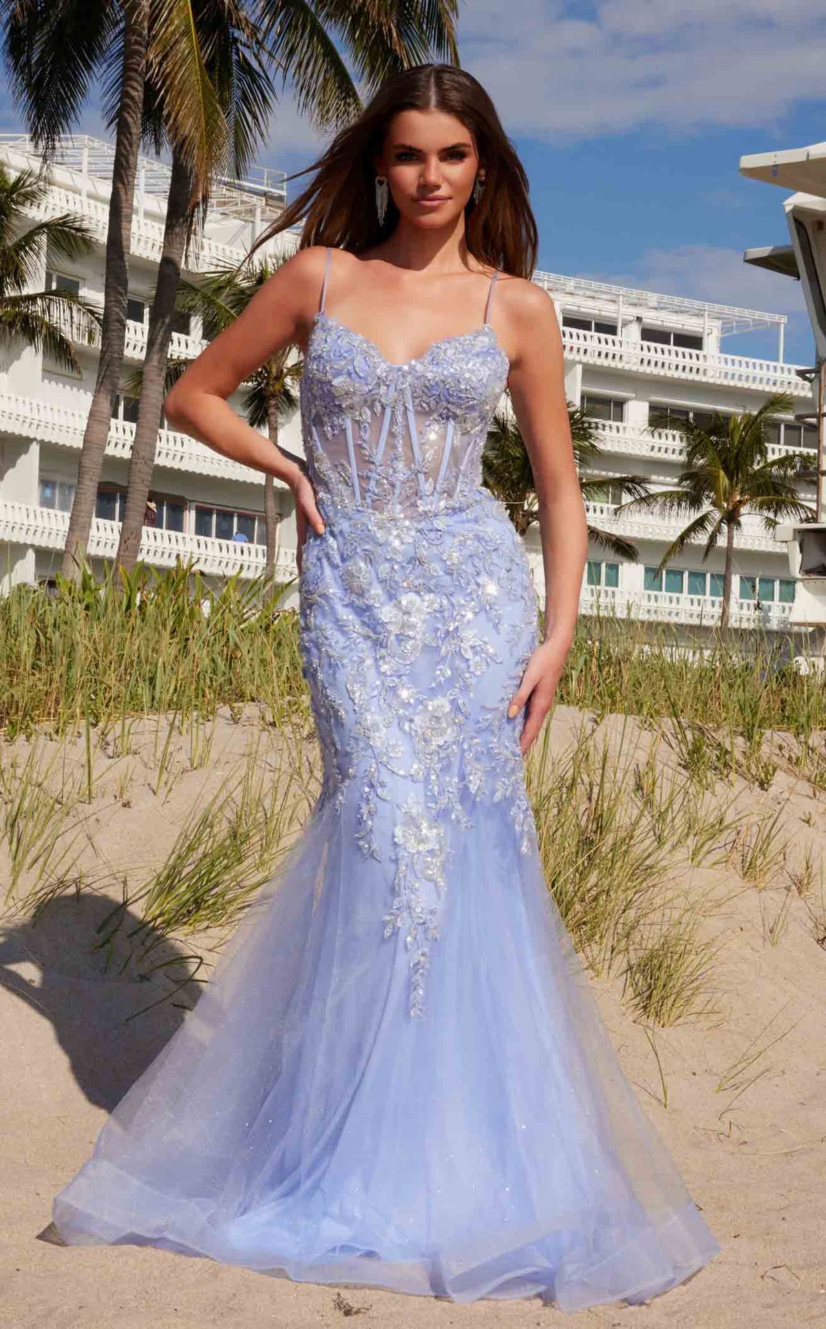strapless open back dress A-line Pink Satin Off Shoulder Split Dress – alinanova main image 1
