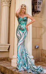 2 of 3 Portia and Scarlett PS24341 Teal-Multi