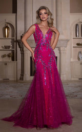 1 of 4 Portia and Scarlett PS25289 Hot Pink/Silver