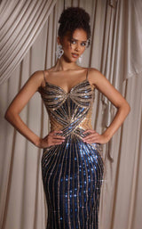 8 of 18 Portia and Scarlett PS26405C Navy/Gold