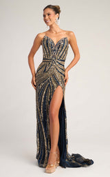 6 of 27 Portia and Scarlett PS26418C Navy/Gold