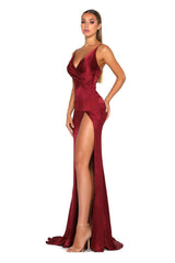 24 of 38 Portia and Scarlett Hugo Gown Deep-Red