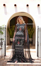 3 of 4 Primavera Couture 12172 Black Multi