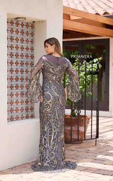 4 of 5 Primavera Couture 12174 Charcoal/Gold