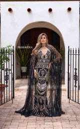 1 of 6 Primavera Couture 12177 Black Multi