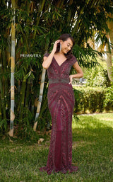 2 of 7 Primavera Couture 13135 Burgundy