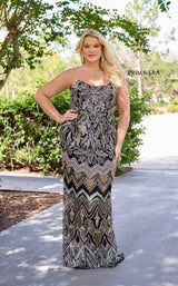 1 of 2 Primavera Couture 14077 Black Multi